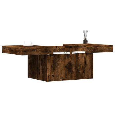 vidaXL Tavolino da Salotto Rovere Fumo 80x55x40 cm Legno Multistrato