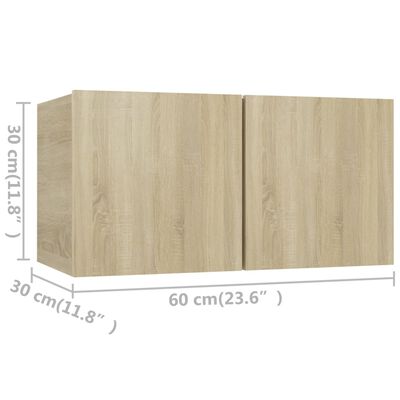 vidaXL Set di Mobili Porta TV 8 pz Rovere Sonoma in Legno Multistrato