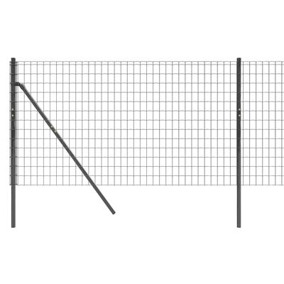 vidaXL Recinzione Metallica Antracite 1,1x10 m in Acciaio Zincato