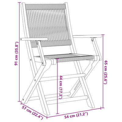 vidaXL Sedie Giardino 2 pz Nere Legno Massello Acacia e Polipropilene