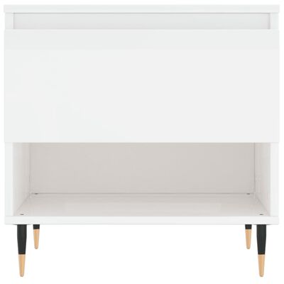 vidaXL Tavolini Salotto 2pz Bianco Lucido 50x46x50cm Legno Multistrato