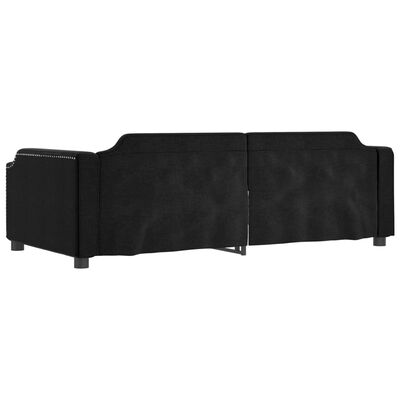 vidaXL Divano Letto con Letto Estraibile Nero 90x200 cm in Tessuto