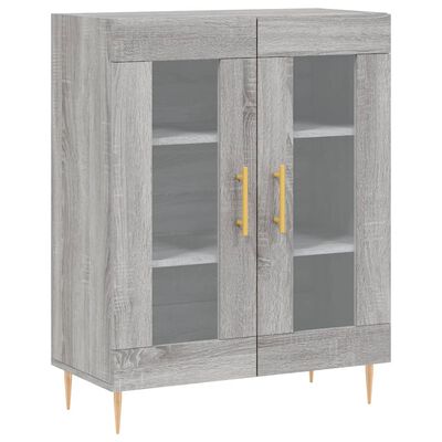 vidaXL Credenza Grigio Sonoma 69,5x34x180 cm in Legno Multistrato