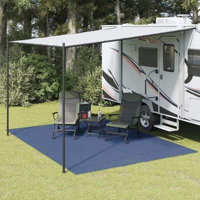 vidaXL Tappeto da Campeggio Blu 4x3 m