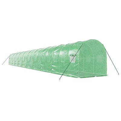 vidaXL Serra con Telaio in Acciaio Verde 40 m² 20x2x2 m