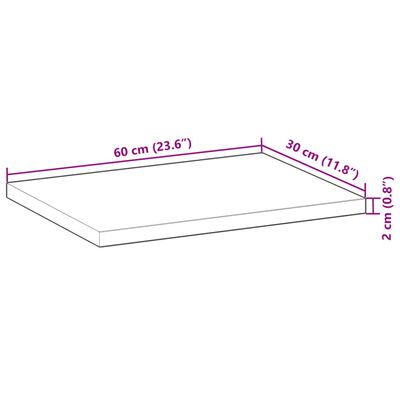 vidaXL Mensole da Parete 3 pz 60x30x2 cm Legno Acacia Rifinito a Olio