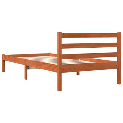 vidaXL Letto senza Materasso Marrone Cera 100x200 cm in Legno di Pino