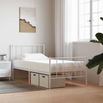 vidaXL Materasso in Schiuma Bianco 100x210cm Durezza H2 H3