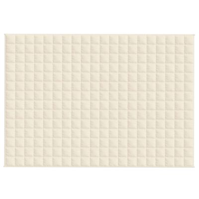 vidaXL Coperta Ponderata Crema Chiaro 137x200 cm 6 kg Tessuto