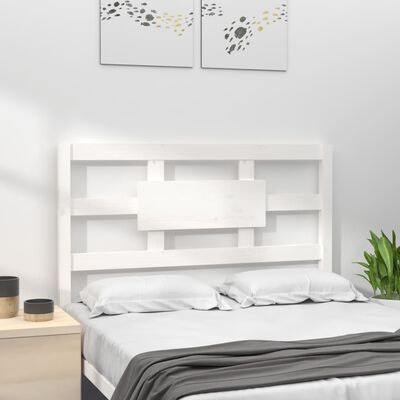 vidaXL Testiera per Letto Bianca 95,5x4x100 cm Legno Massello di Pino