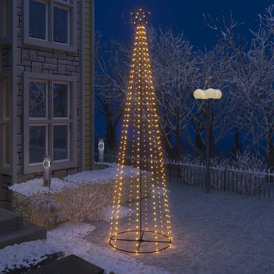 vidaXL Albero di Natale a Cono con 400 LED Bianco Caldo 100x360 cm