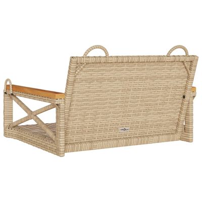 vidaXL Panchina a Dondolo Beige 63x62x40 cm in Polyrattan