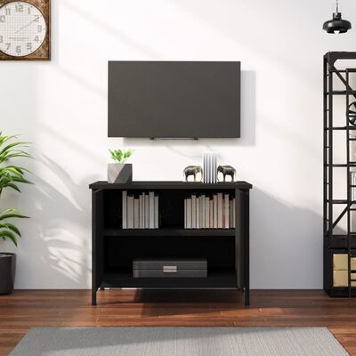 vidaXL Mobile Porta TV con Ante Nero 60x35x45 cm in Legno Multistrato