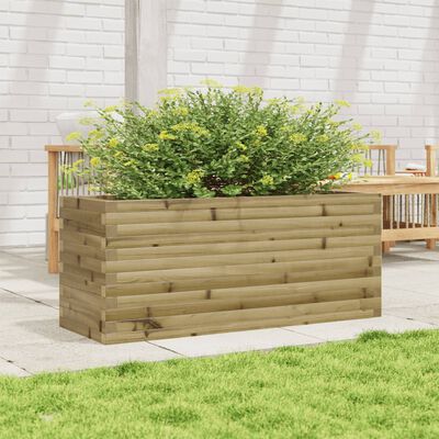 vidaXL Fioriera da Giardino 110x40x46 cm in Legno di Pino Impregnato