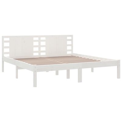 vidaXL Giroletto Bianco in Legno Massello di Pino 200x200 cm