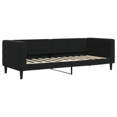 vidaXL Divano Letto Estraibile con Cassetti Nero 80x200 cm in Velluto