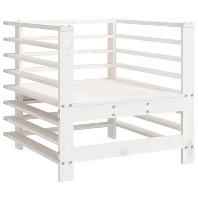 vidaXL Set Salotto da Giardino 7 pz Bianco in Legno Massello di Pino