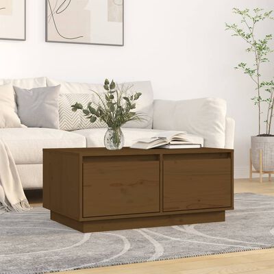 vidaXL Tavolino da Salotto ambra 80x50x35 cm Legno Massello di Pino