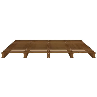 vidaXL Giroletto ambra 150x200 cm in Legno Massello di Pino King