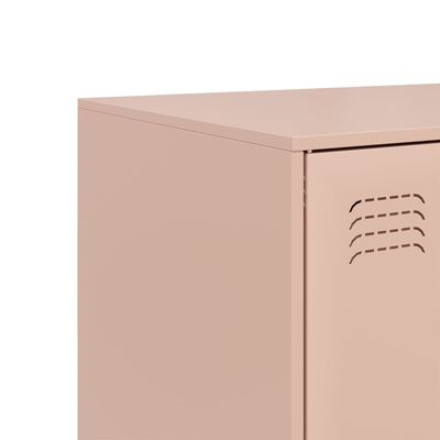 vidaXL Credenza Rosa 67x39x95 cm in Acciaio