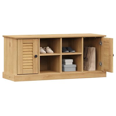 vidaXL Panca Porta Scarpe VIGO 106x35x45 cm in Legno Massello di Pino