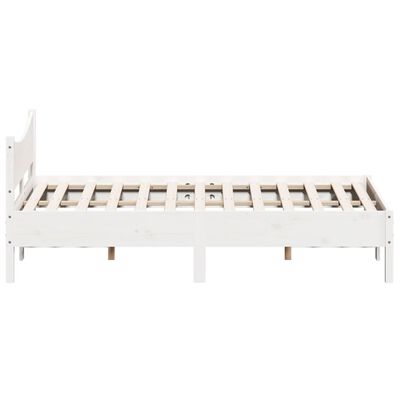 vidaXL Letto senza Materasso Bianco 135x190 cm Legno Massello di Pino