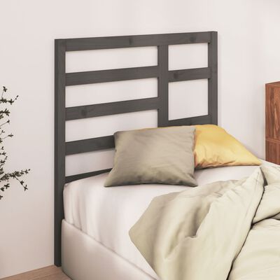 vidaXL Testiera per Letto Grigia 96x4x104 cm in Legno Massello di Pino