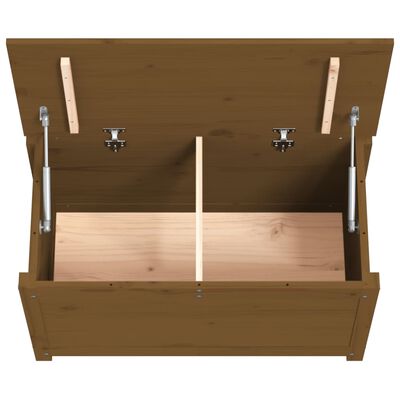 vidaXL Contenitore Portaoggetti Ambra 80x40x45,5cm Legno Massello Pino