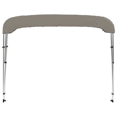 vidaXL Bimini di Prua con Tendalino 3 Archi Grigio 183x180x137 cm