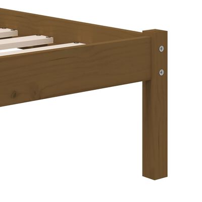 vidaXL Giroletto senza Materasso Ambra in Legno Massello 100x200 cm