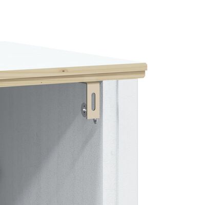 vidaXL Set Mobili da Bagno 3 pz BERG Bianco in Legno Massello di Pino