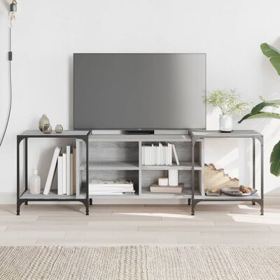 vidaXL Mobile Porta TV Grigio Sonoma 153x37x50 cm in Legno Multistrato