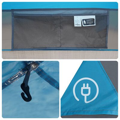 vidaXL Tenda da Campeggio da Auto per 4 Persone Blu Impermeabile