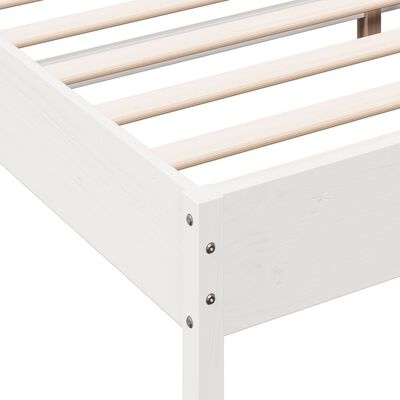 vidaXL Letto senza Materasso Bianco 120x200 cm Legno Massello di Pino