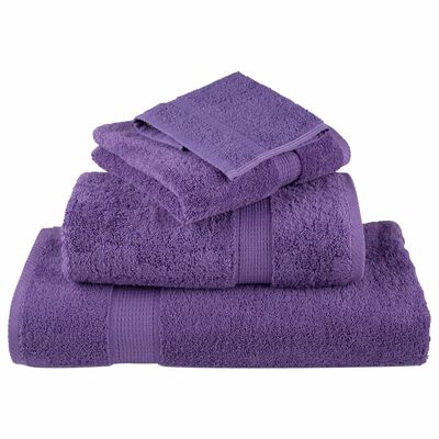 vidaXL Asciugamani da Bagno SOLUND 2 pz Viola 70x140 cm 600 g/m²