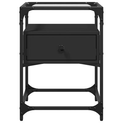 vidaXL Comodino Nero 40x40x55 cm in Legno Multistrato