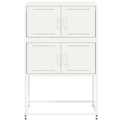 vidaXL Credenza Bianca 68,5x38,5x107 cm in Acciaio