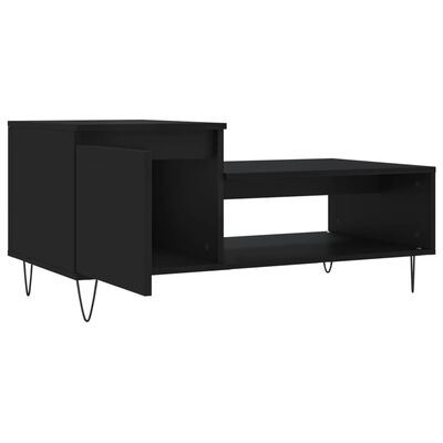 vidaXL Tavolino da Salotto Nero 100x50x45 cm in Legno Multistrato