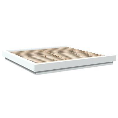 vidaXL Giroletto con Luci LED Bianco 200x200 cm in Legno Multistrato