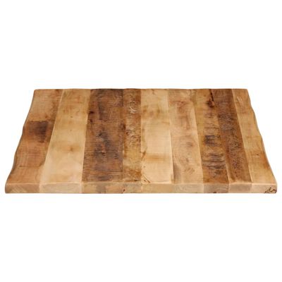 vidaXL Piano Tavolo Bordi Vivi 90x80x2,5cm Legno Massello Mango Grezzo