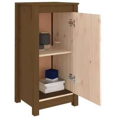 vidaXL Credenze 2 pz Ambra 39x35x80 cm in Legno Massello di Pino