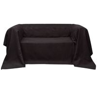 Fodera per divano in micro-camoscio marrone 140 x 210 cm