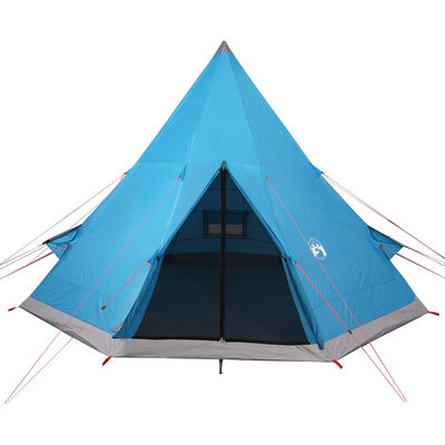 vidaXL Tenda da Campeggio Tipi per 4 Persone Blu Impermeabile