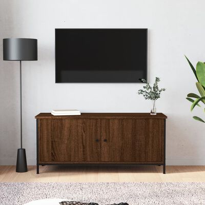 vidaXL Mobile TV con Ante Rovere Marrone 102x35x45cm Legno Multistrato