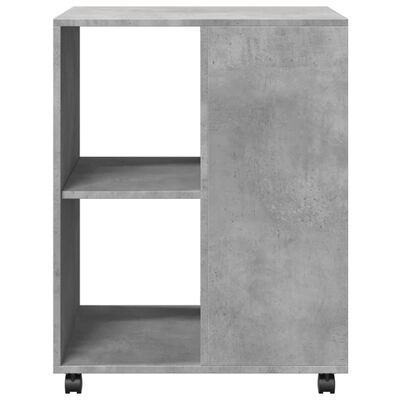 vidaXL Tavolino con Ruote Grigio Cemento 55x60x78 cm in Truciolato