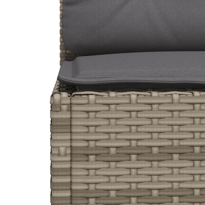 vidaXL Set Divani da Giardino 4 pz con Cuscini in Polyrattan Grigio