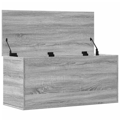 vidaXL Contenitore Grigio Sonoma 100x42x46 cm Legno Multistrato