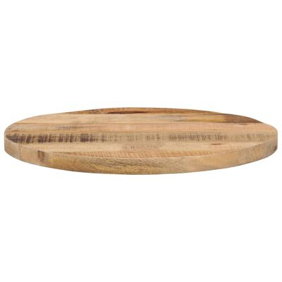 vidaXL Piano per Tavolo Ø 40x2,5cm Rotondo Legno Massello Grezzo Mango