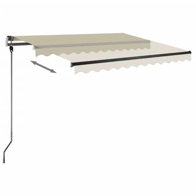 vidaXL Tenda da Sole Manuale Autoportante 300x250 cm Crema