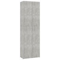 vidaXL Armadio da Ufficio Grigio Cemento 60x32x190cm Legno Multistrato